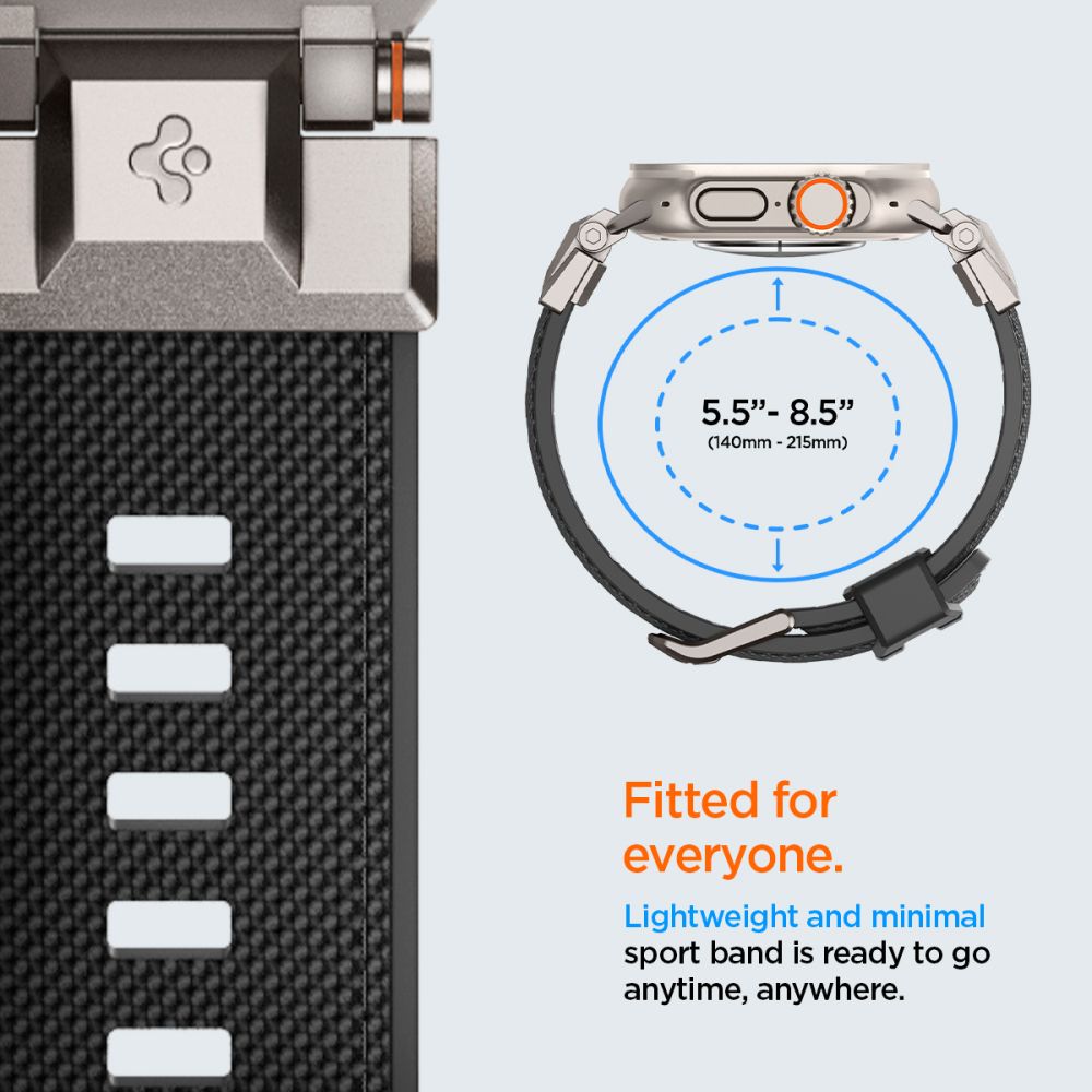BRACELET SPIGEN DURAPRO ARMOR APPLE WATCH 6 / 7 / 8 / 9 / 10 / SE / ULTRA 1 / 2 (44 / 45 / 46 / 49 MM) NOIR
