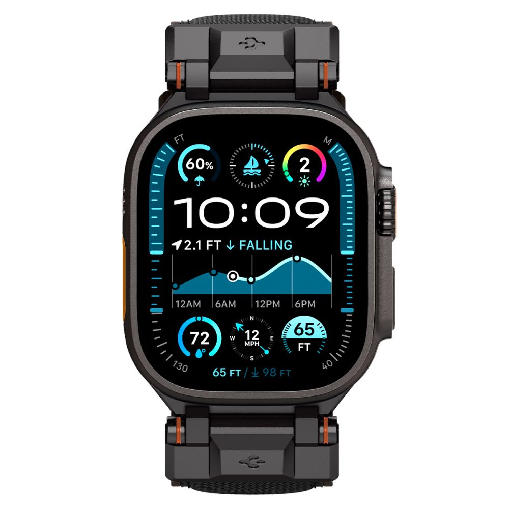 SPIGEN DURAPRO ARMOR APPLE WATCH 6 / 7 / 8 / 9 / 10 / SE / ULTRA 1 / 2 (44 / 45 / 46 / 49 MM) ÉDITION NOIRE