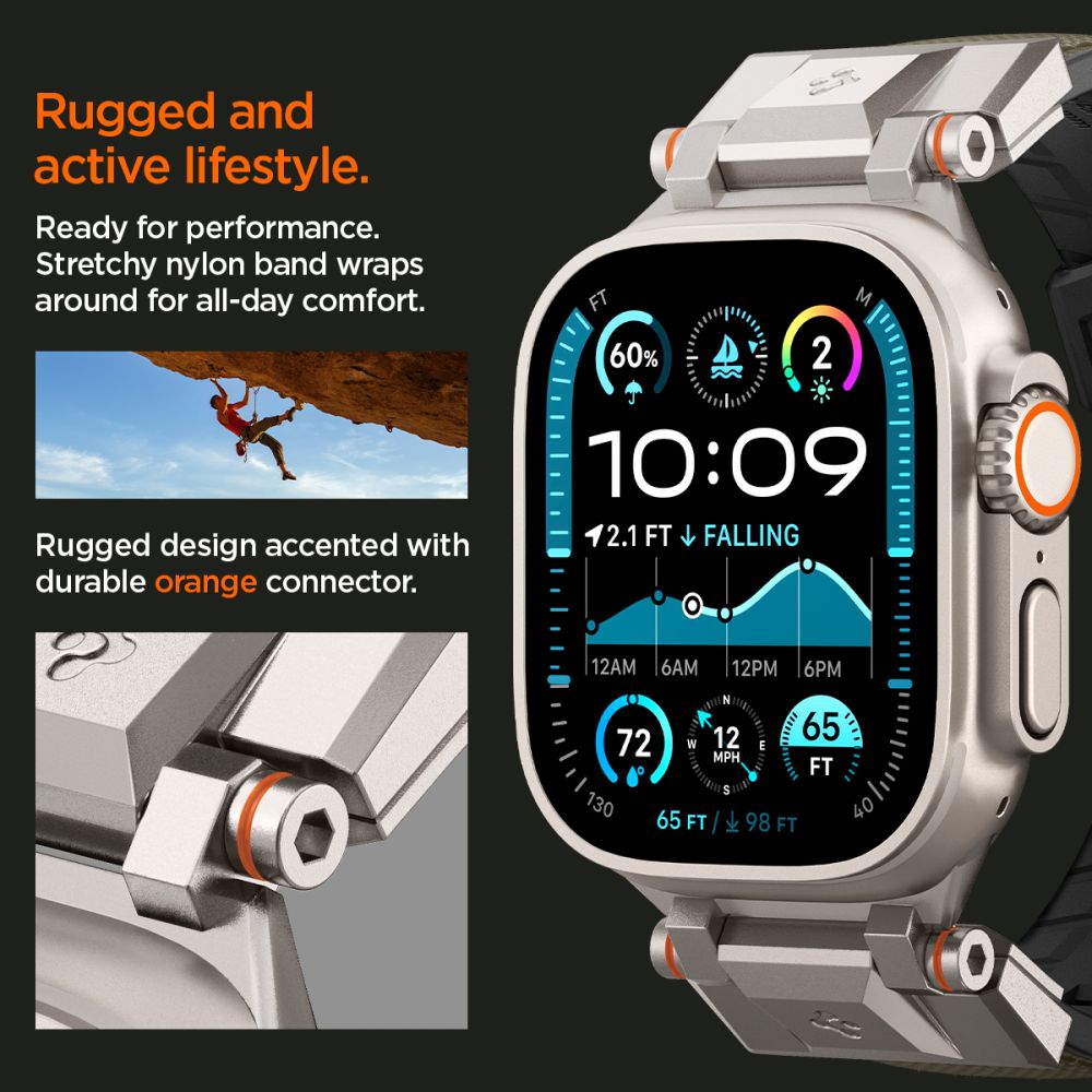SPIGEN DURAPRO ARMOR APPLE WATCH 6 / 7 / 8 / 9 / 10 / SE / ULTRA 1 / 2 (44 / 45 / 46 / 49 MM) VERT MILITAIRE