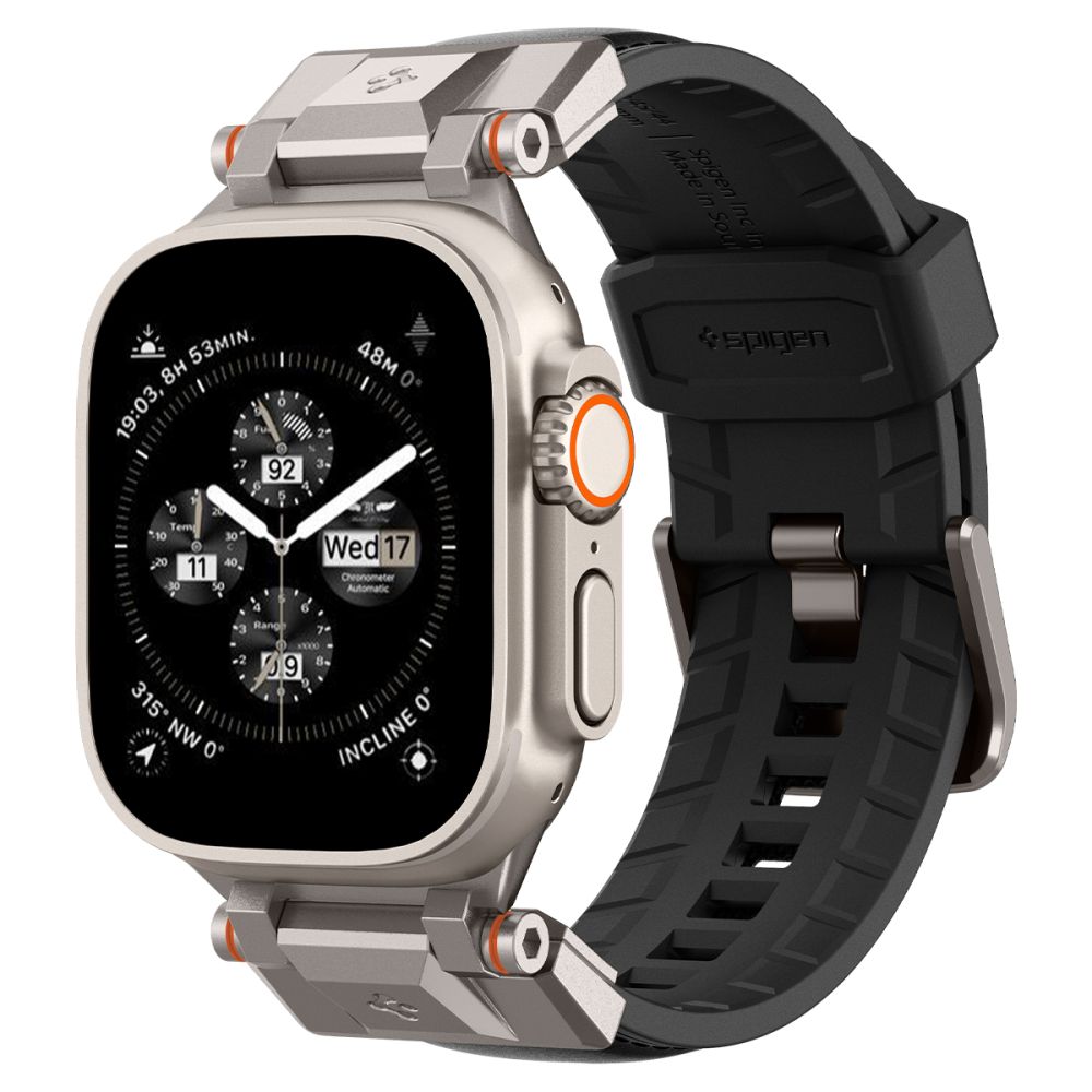 BRACELET SPIGEN DURAPRO ARMOR PU POUR APPLE WATCH 6 / 7 / 8 / 9 / 10 / SE / ULTRA 1 / 2 (44 / 45 / 46 / 49 MM) NOIR