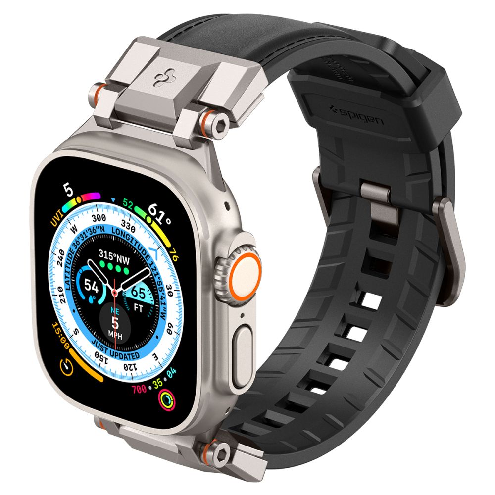 BRACELET SPIGEN DURAPRO ARMOR PU POUR APPLE WATCH 6 / 7 / 8 / 9 / 10 / SE / ULTRA 1 / 2 (44 / 45 / 46 / 49 MM) NOIR