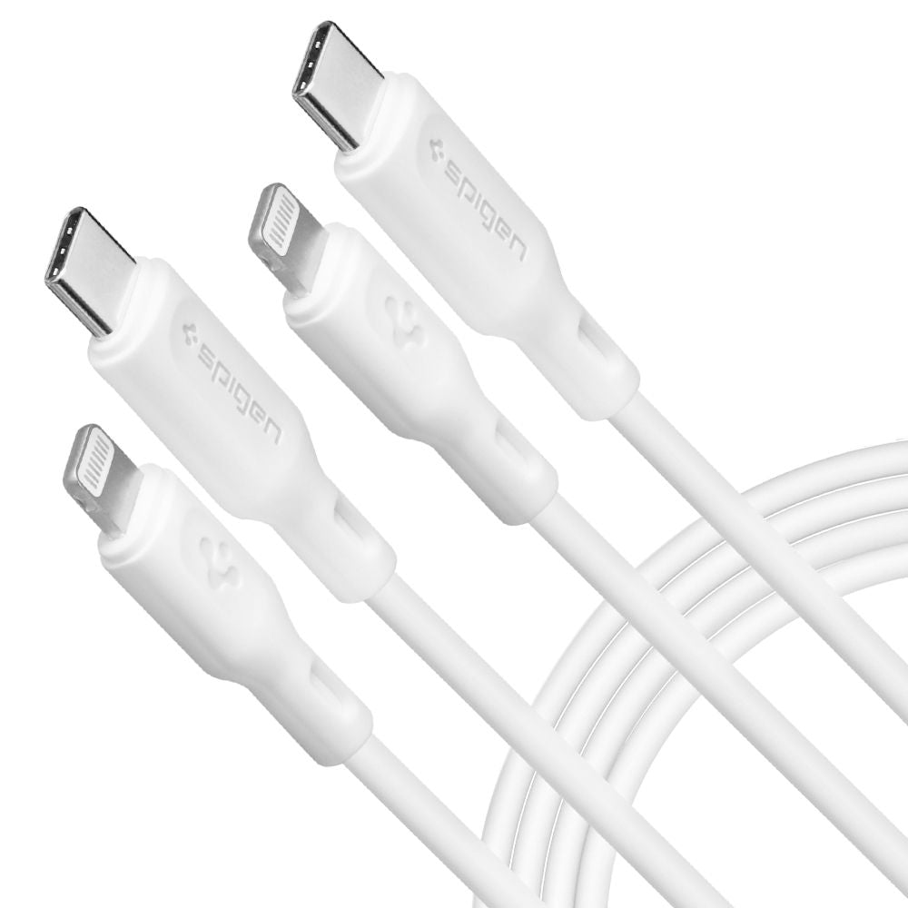 SPIGEN DURASYNC MFI CÂBLE LIGHTING 2-PACK 100CM BLANC
