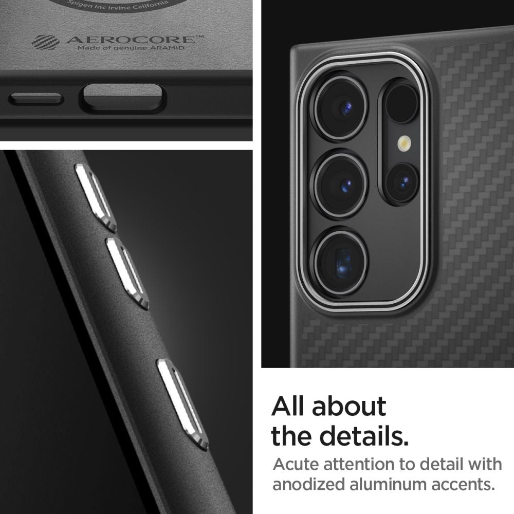 COQUE SPIGEN ENZO ARAMID GALAXY S24 ULTRA NOIR MATTE