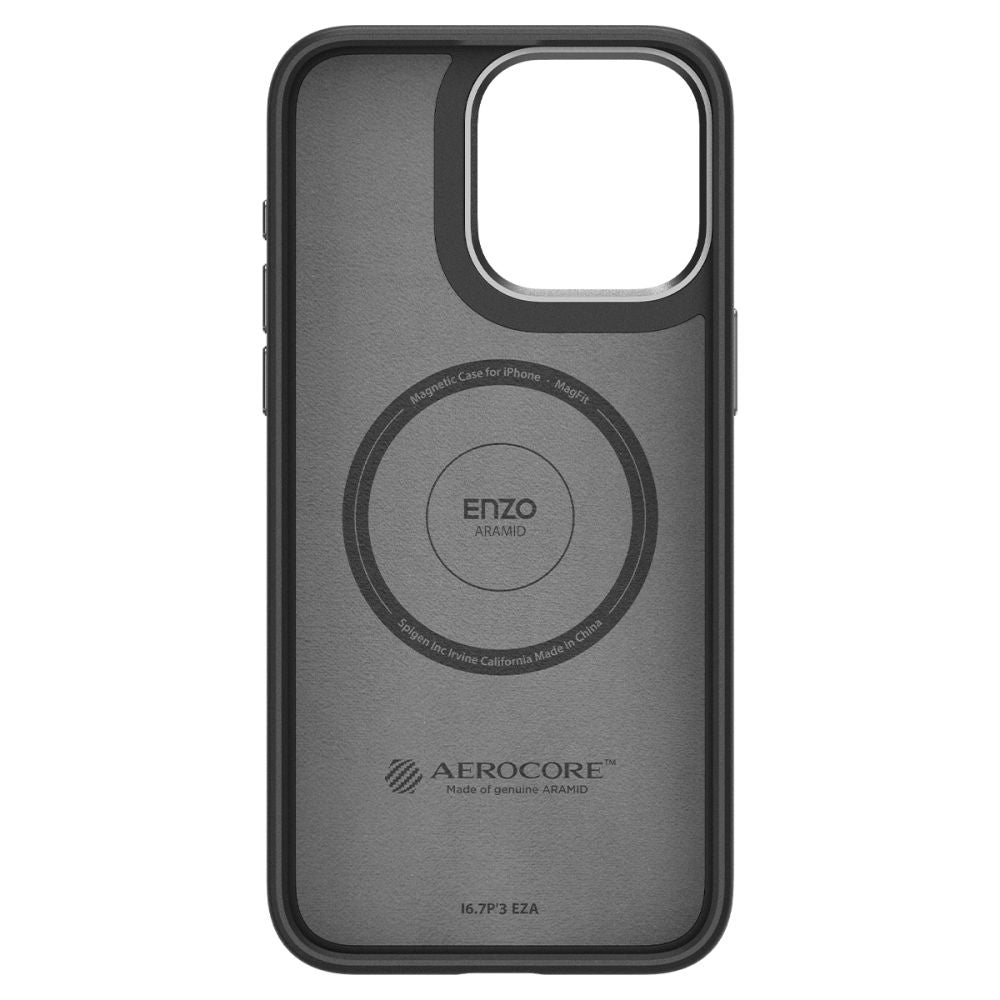 COQUE SPIGEN ENZO ARAMID MAG MAGSAFE IPHONE 15 PRO MAX NOIR MAT