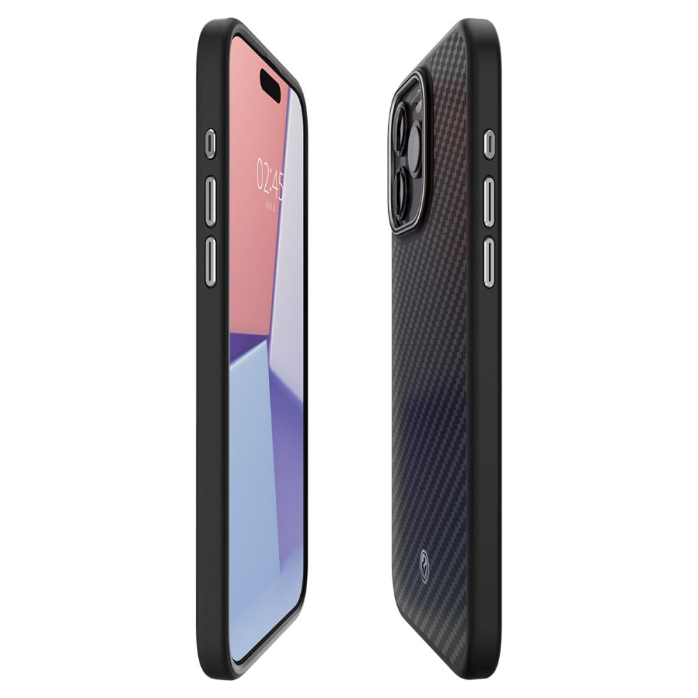 COQUE SPIGEN ENZO ARAMID MAG MAGSAFE IPHONE 15 PRO MAX NOIR MAT