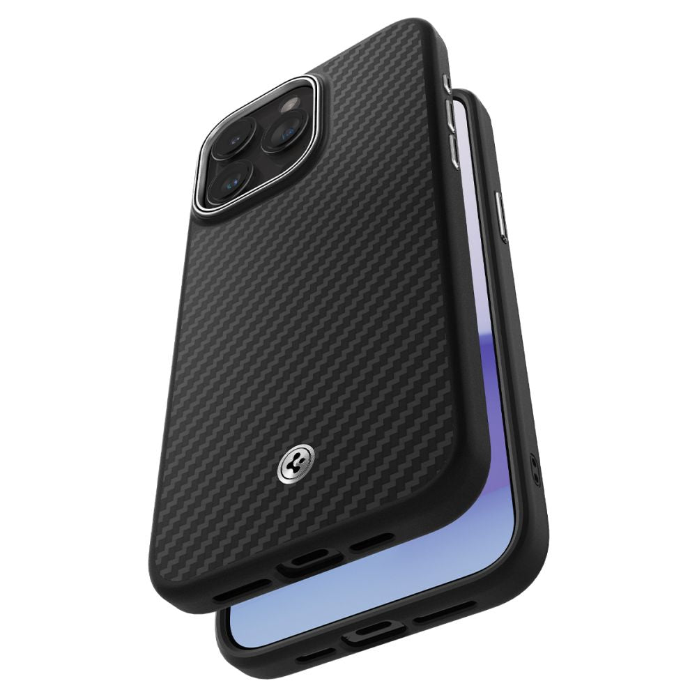 COQUE SPIGEN ENZO ARAMID MAG MAGSAFE IPHONE 15 PRO MAX NOIR MAT