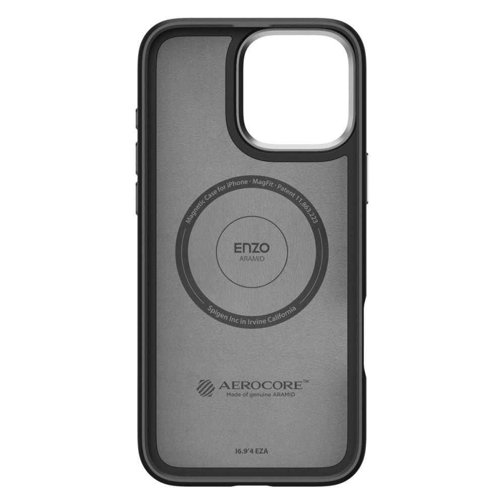 COQUE SPIGEN ENZO ARAMID MAG MAGSAFE IPHONE 16 PRO NOIR/ARGENT