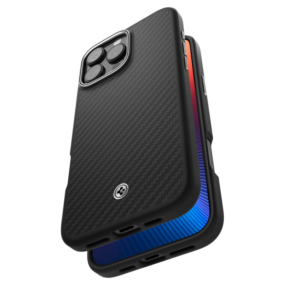 COQUE SPIGEN ENZO ARAMID MAG MAGSAFE IPHONE 16 PRO NOIR/ARGENT
