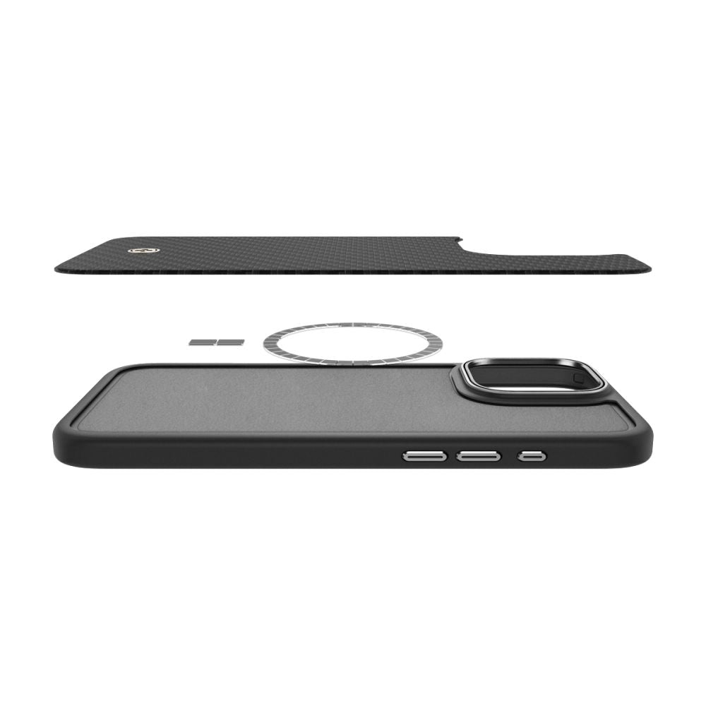 COQUE SPIGEN ENZO ARAMID MAG MAGSAFE IPHONE 16 PRO NOIR/ARGENT