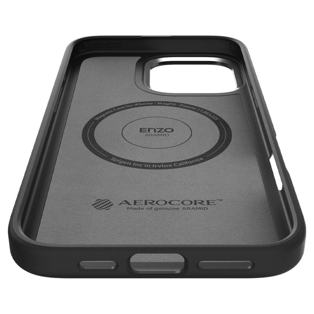 COQUE SPIGEN ENZO ARAMID MAG MAGSAFE IPHONE 16 PRO MAX NOIR/ARGENT