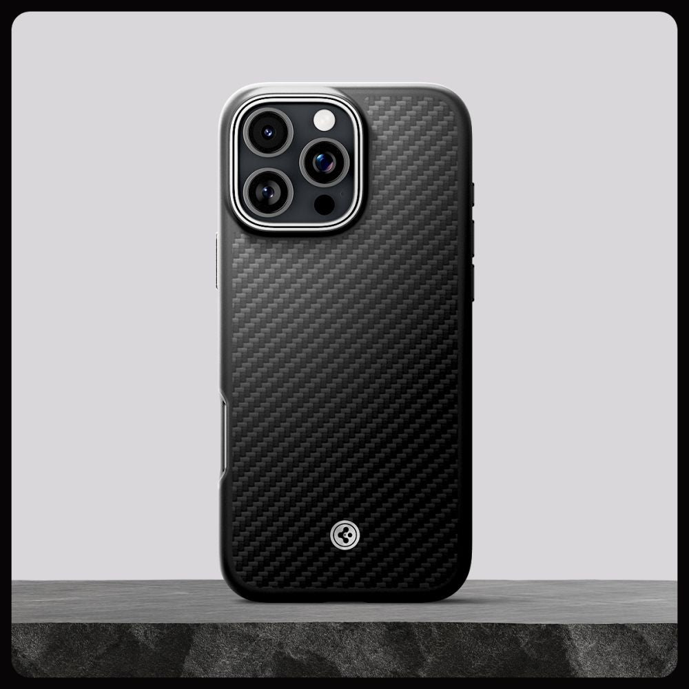 COQUE SPIGEN ENZO ARAMID MAG MAGSAFE IPHONE 16 PRO MAX NOIR/ARGENT