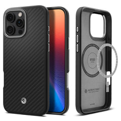 COQUE SPIGEN ENZO ARAMID MAG MAGSAFE IPHONE 16 PRO MAX NOIR/ARGENT