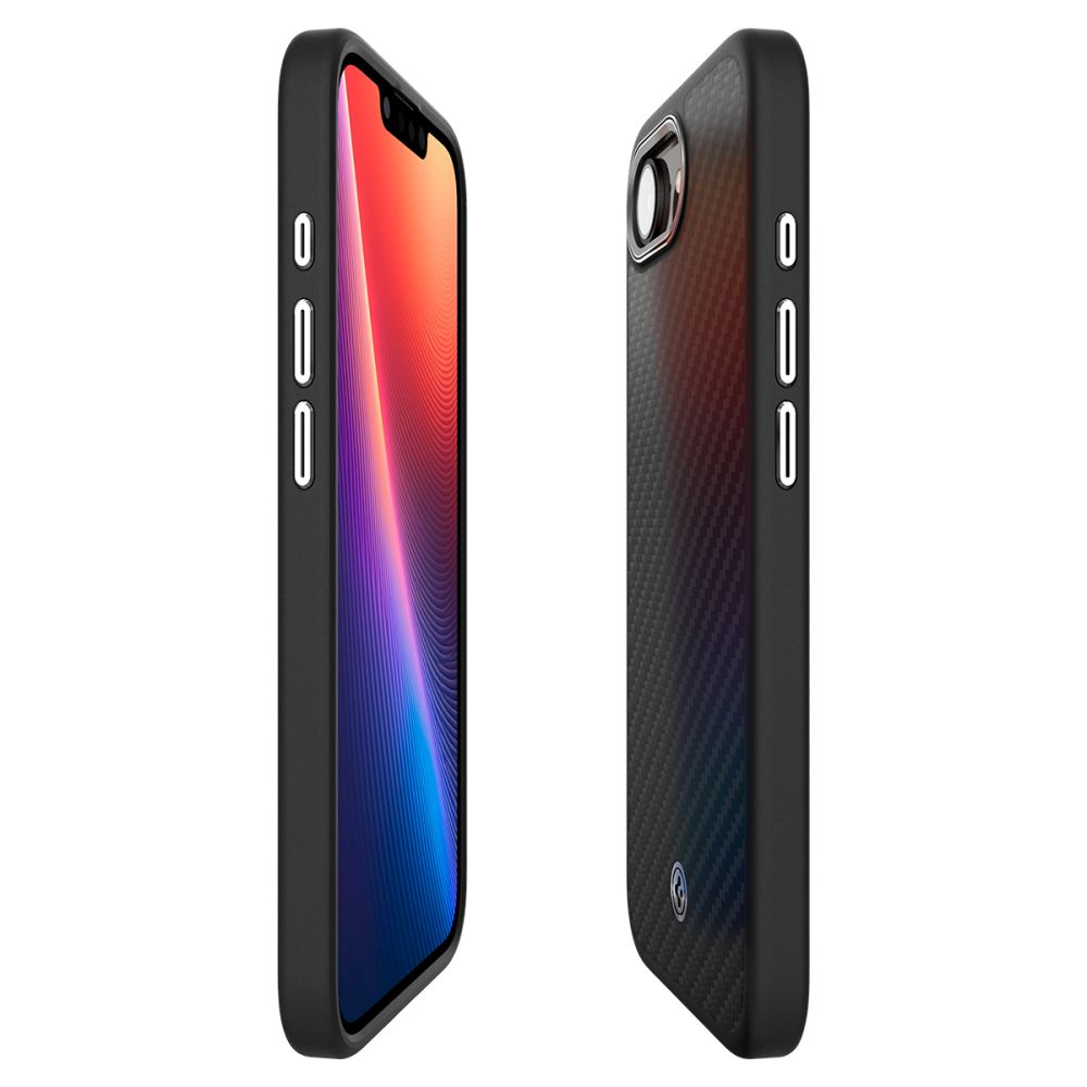 COUVERCLE SPIGEN ENZO ARAMID MAG MAGSAFE IPHONE 16E NOIR MAT