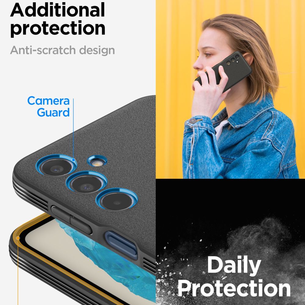 SPIGEN ESSENTIAL SANDBLAST GALAXY M35 5G NOIR MATTE