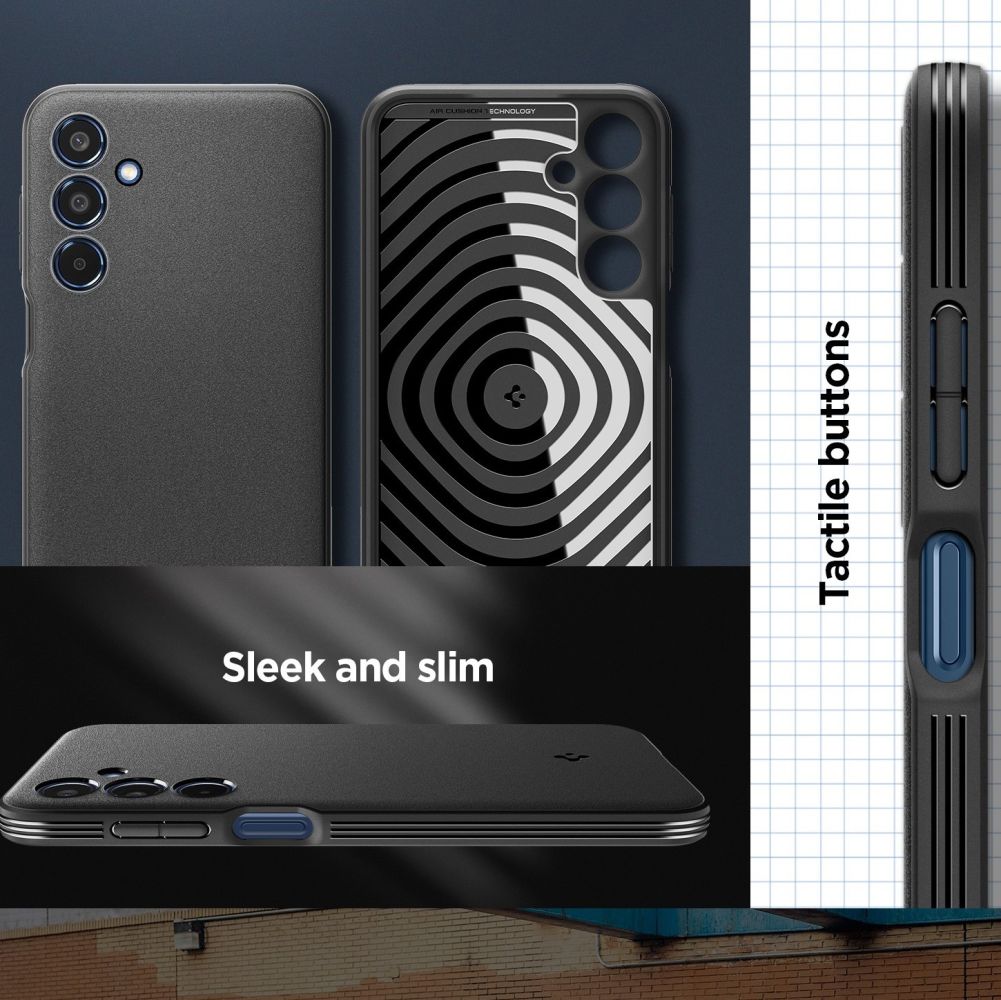 SPIGEN ESSENTIAL SANDBLAST GALAXY M35 5G NOIR MATTE
