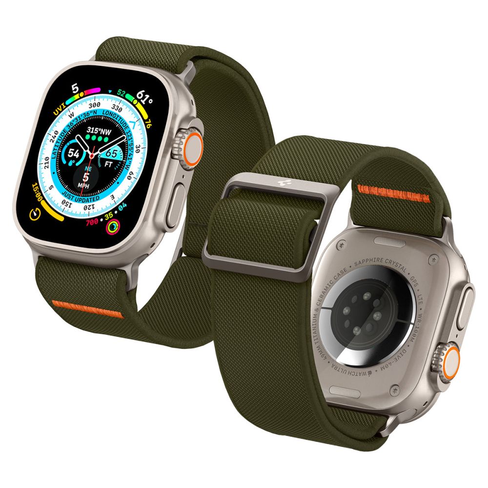 BRACELET SPIGEN FIT LITE ULTRA POUR APPLE WATCH 6 / 7 / 8 / 9 / 10 / SE / ULTRA 1 / 2 (44 / 45 / 46 / 49 MM) KHAKI