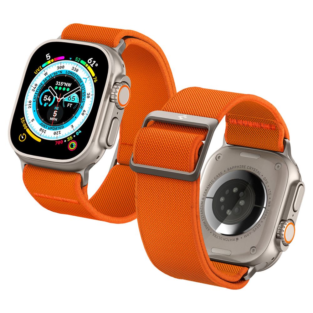 BRACELET SPIGEN FIT LITE ULTRA POUR APPLE WATCH 6 / 7 / 8 / 9 / 10 / SE / ULTRA 1 / 2 (44 / 45 / 46 / 49 MM) ORANGE