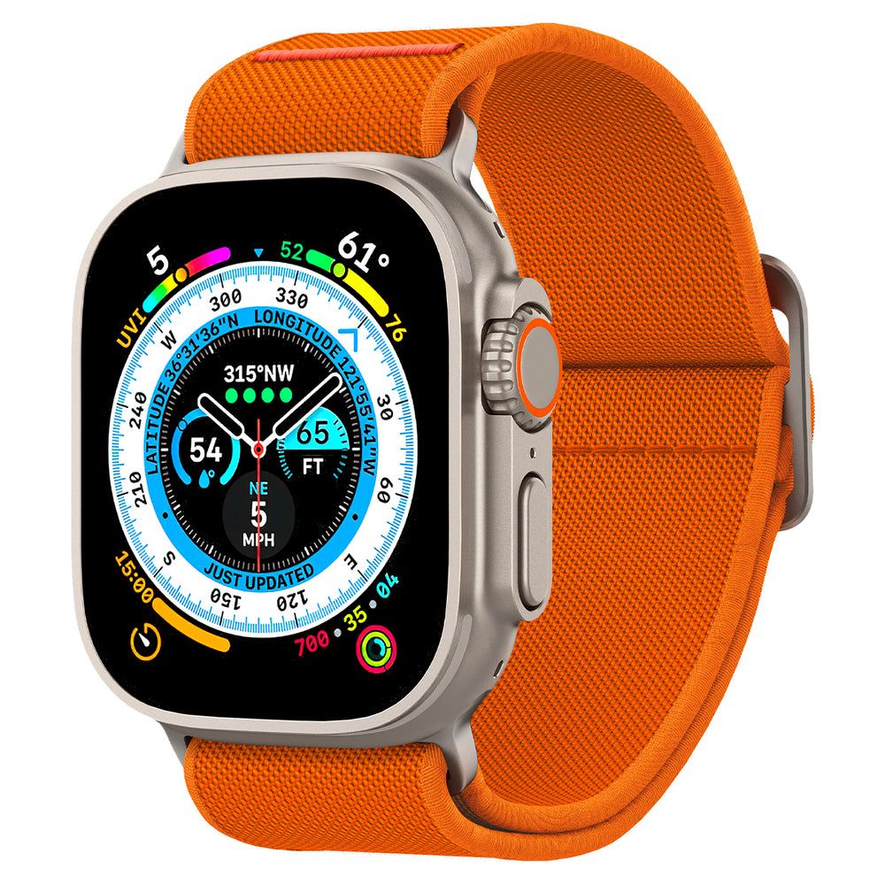 BRACELET SPIGEN FIT LITE ULTRA POUR APPLE WATCH 6 / 7 / 8 / 9 / 10 / SE / ULTRA 1 / 2 (44 / 45 / 46 / 49 MM) ORANGE