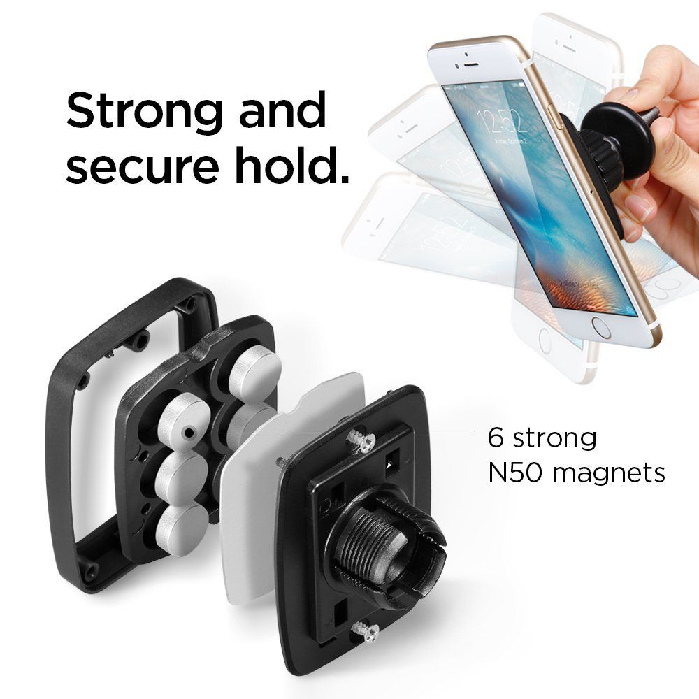 SUPPORT DE TÉLÉPHONE MOBILE POUR VOITURE SPIGEN H12 AIR VENT SUPPORT MAGNÉTIQUE