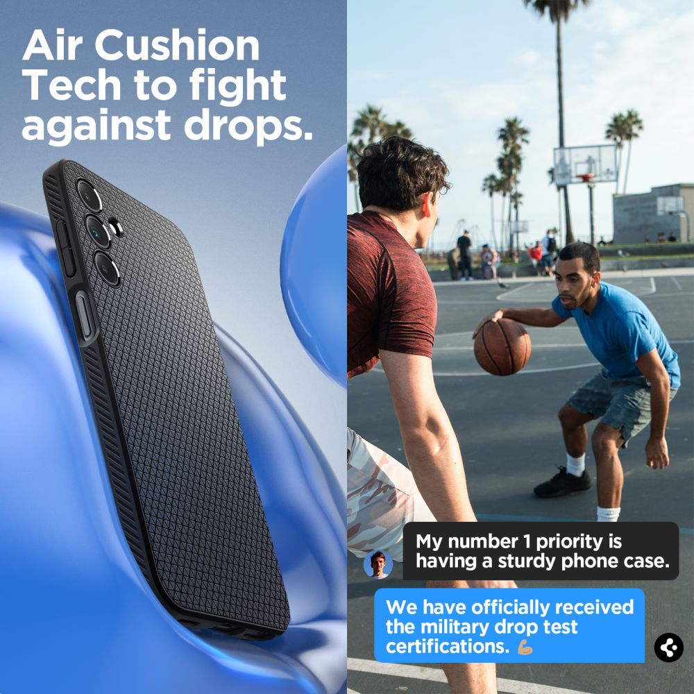 COQUE SPIGEN LIQUID AIR GALAXY A15 4G / 5G NOIR MAT