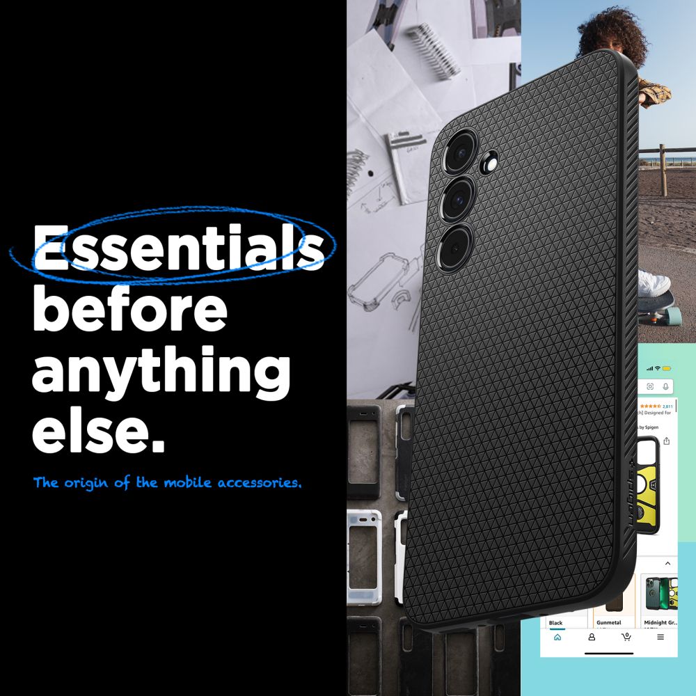 COQUE SPIGEN LIQUID AIR GALAXY A55 5G NOIR MAT
