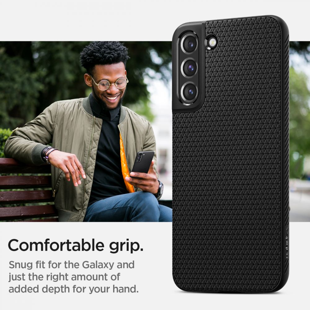 COQUE SPIGEN LIQUID AIR GALAXY S22 NOIR MATTE