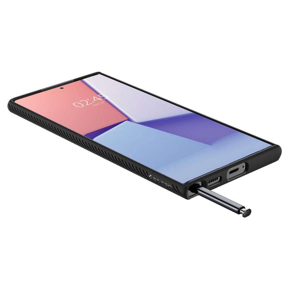 COQUE SPIGEN LIQUID AIR GALAXY S22 ULTRA NOIR MATTE