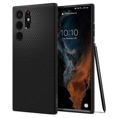 COQUE SPIGEN LIQUID AIR GALAXY S22 ULTRA NOIR MATTE