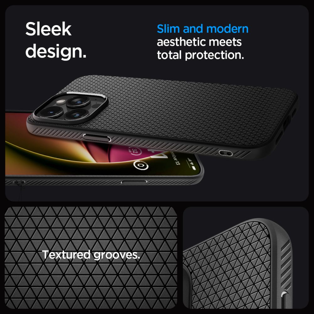COQUE SPIGEN LIQUID AIR IPHONE 15 PRO NOIR MATTE