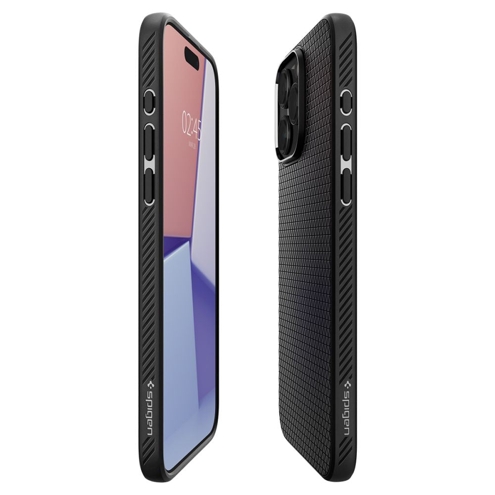 COQUE SPIGEN LIQUID AIR IPHONE 15 PRO NOIR MATTE
