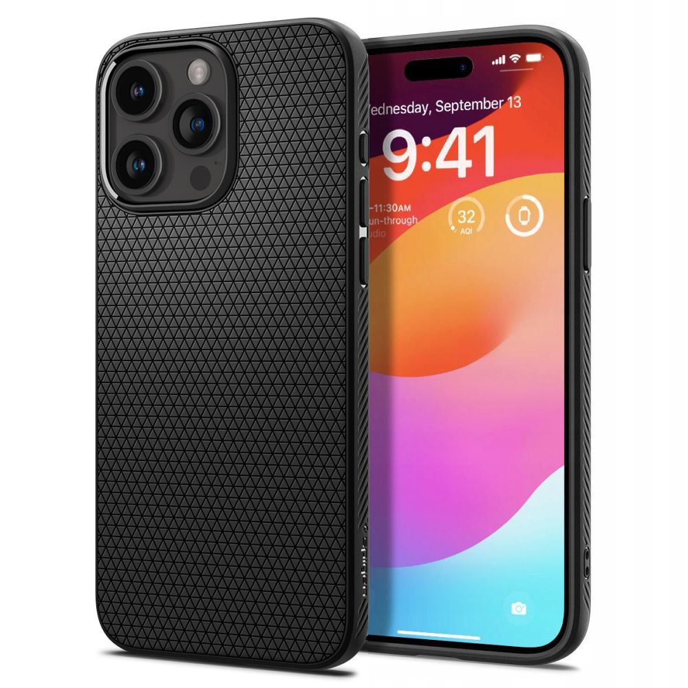 COQUE SPIGEN LIQUID AIR IPHONE 15 PRO NOIR MATTE