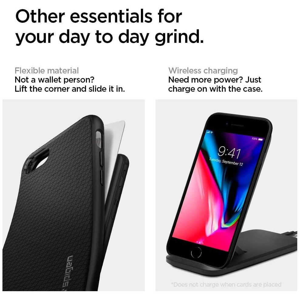COQUE SPIGEN LIQUID AIR IPHONE 7/8/SE 2020 / SE 2022 NOIRE