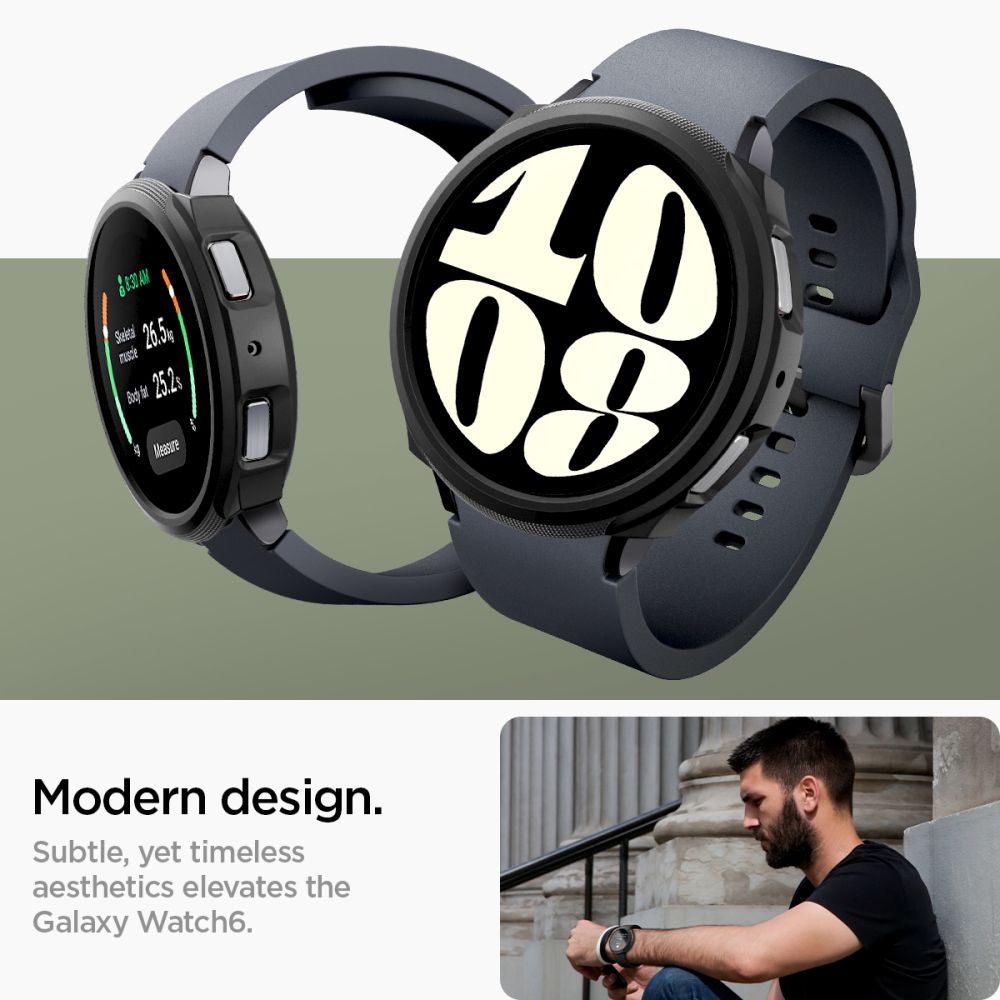 COQUE SPIGEN LIQUID AIR SAMSUNG GALAXY WATCH 6 (44 MM) NOIR MATTE