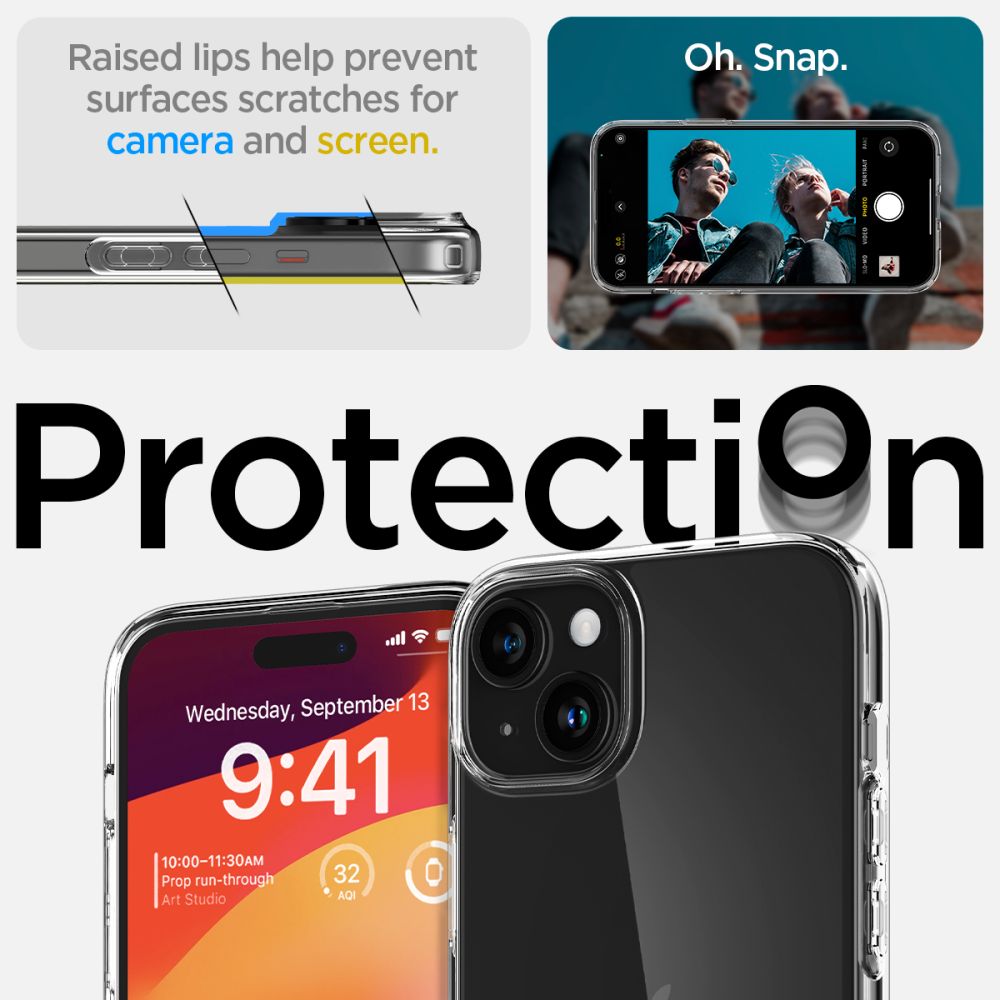 COQUE SPIGEN LIQUID CRYSTAL IPHONE 15 PLUS TRANSPARENT