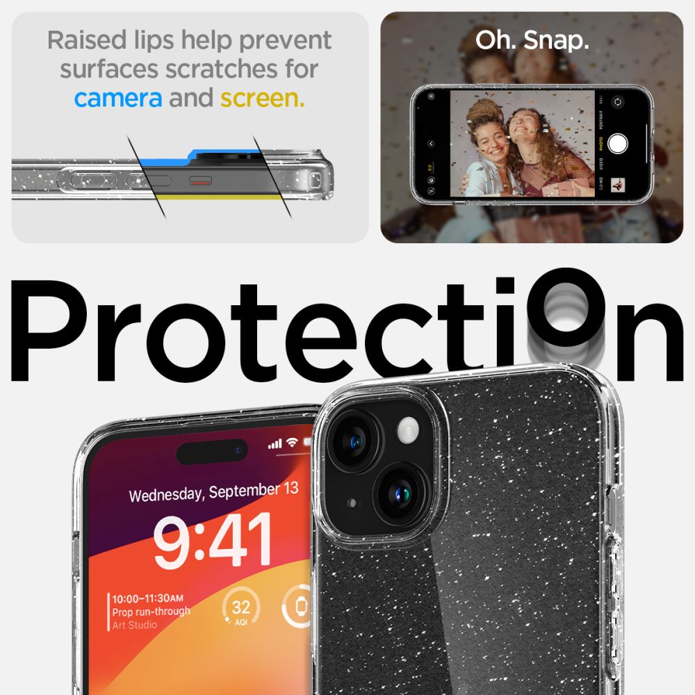 COQUE SPIGEN LIQUID CRYSTAL IPHONE 15 PLUS GLITTER CRYSTAL