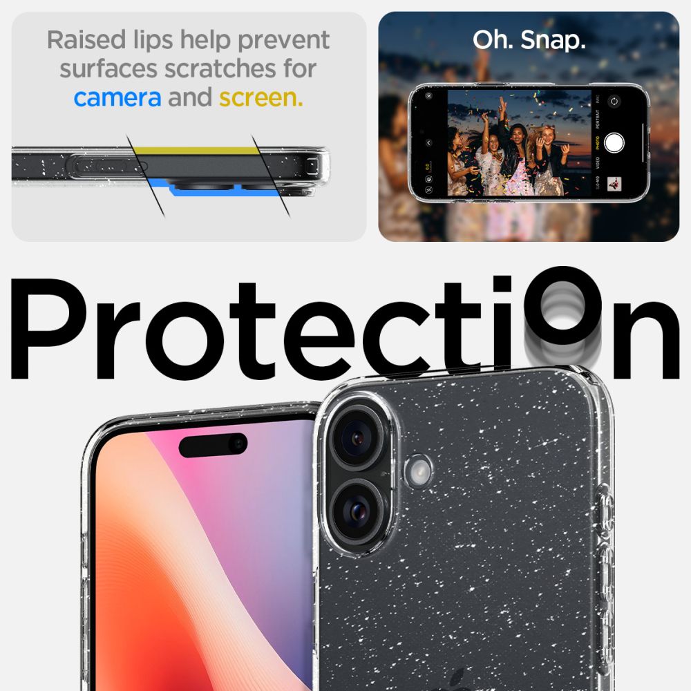 COQUE SPIGEN LIQUID CRYSTAL IPHONE 16 PLUS GLITTER CRYSTAL
