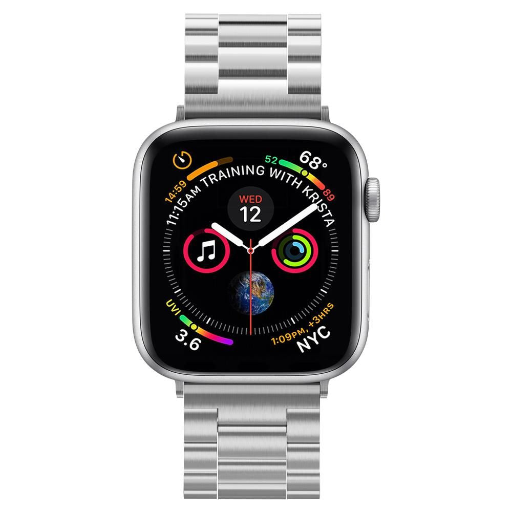 BRACELET SPIGEN MODERN FIT BAND APPLE WATCH 6 / 7 / 8 / 9 / 10 / SE / ULTRA 1 / 2 (44 / 45 / 46 / 49 MM) ARGENT