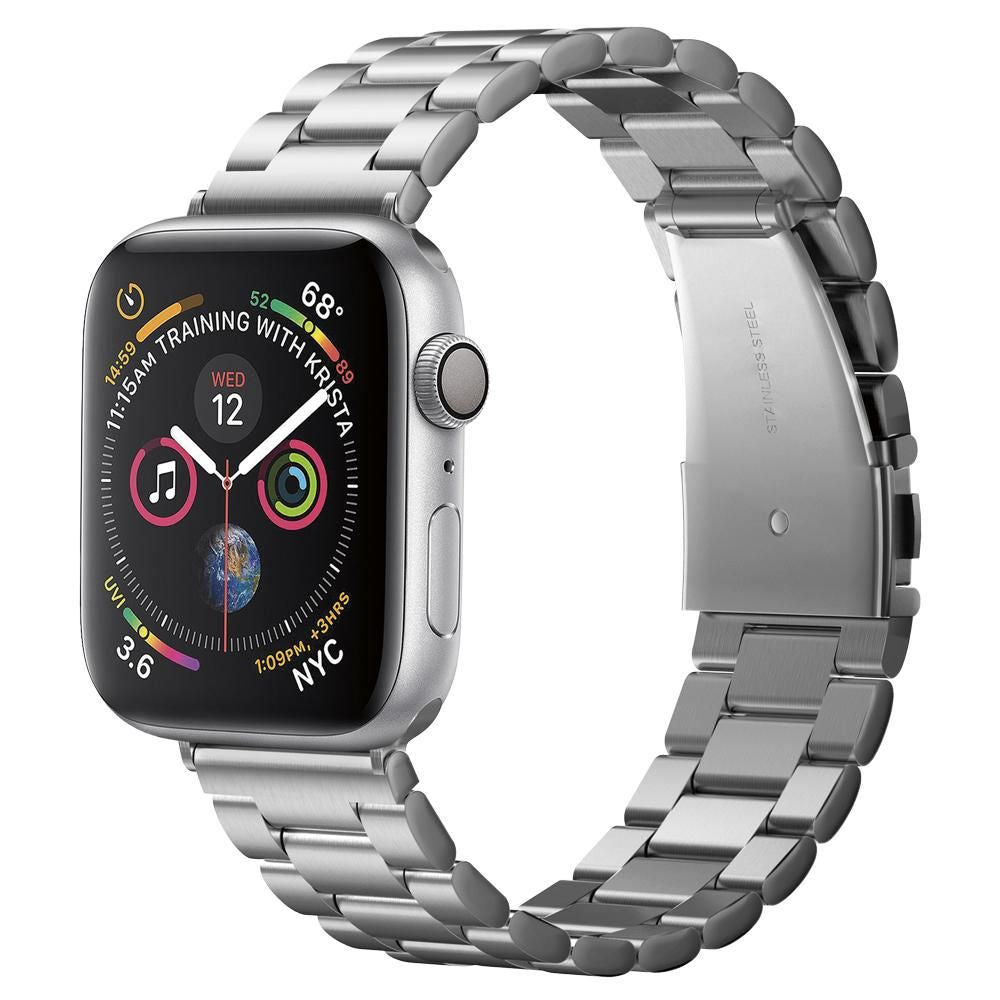 BRACELET SPIGEN MODERN FIT BAND APPLE WATCH 6 / 7 / 8 / 9 / 10 / SE / ULTRA 1 / 2 (44 / 45 / 46 / 49 MM) ARGENT