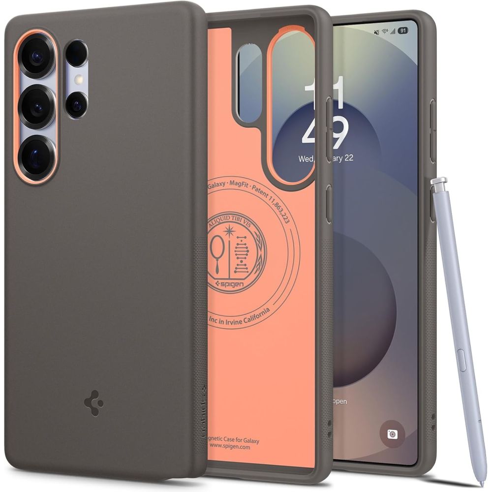 COQUE SPIGEN NANO POP MAG MAGSAFE GALAXY S25 ULTRA PAPAYA GRIS