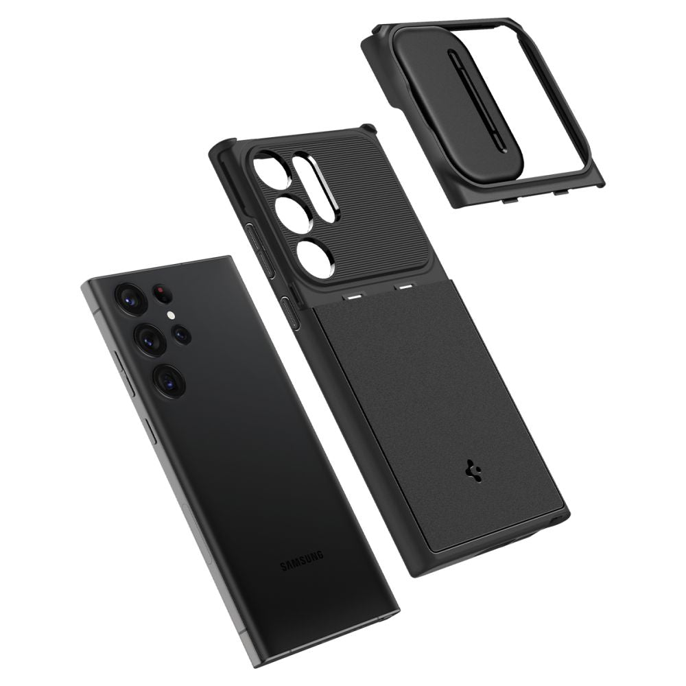 COQUE SPIGEN OPTIK ARMOR GALAXY S23 ULTRA NOIRE