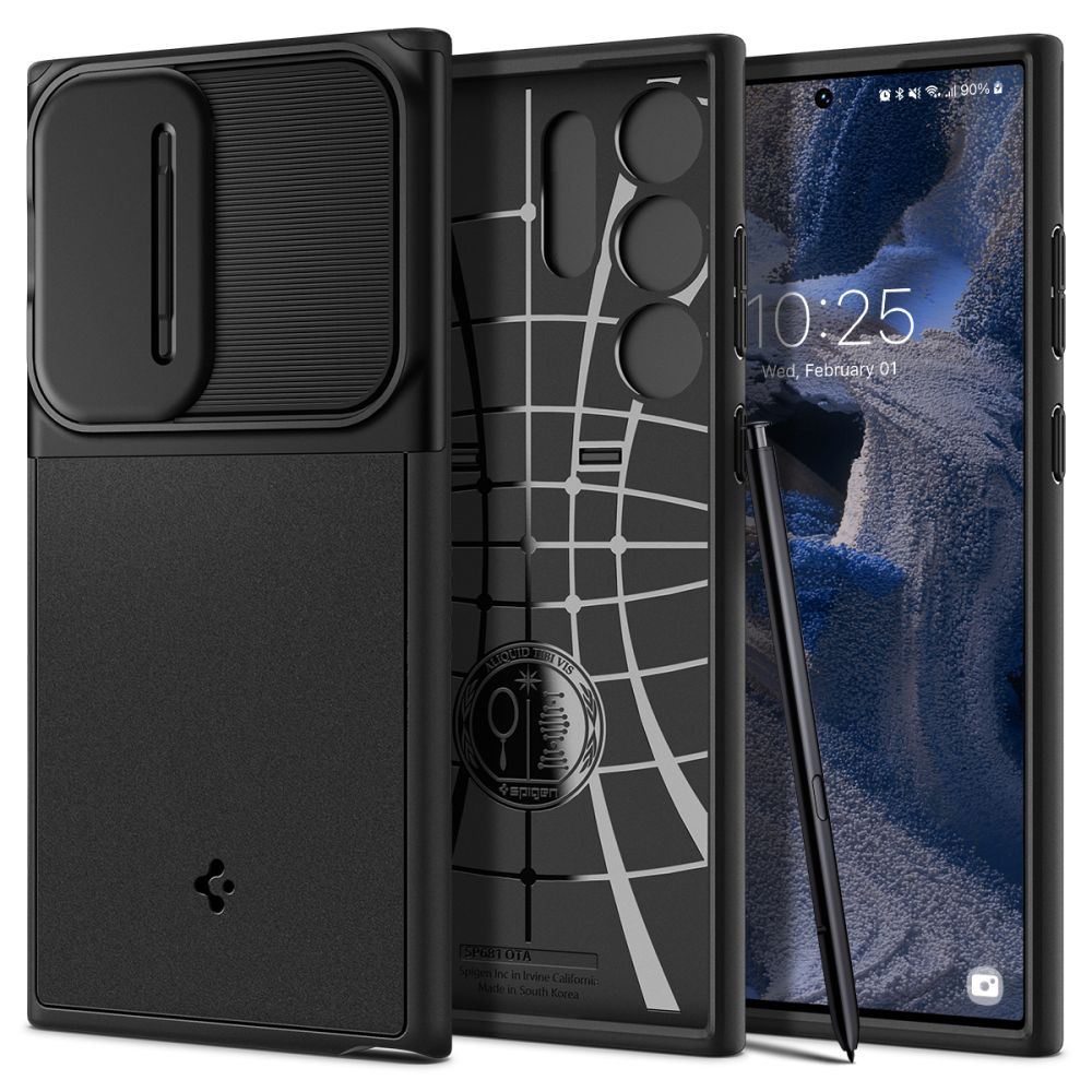 COQUE SPIGEN OPTIK ARMOR GALAXY S23 ULTRA NOIRE