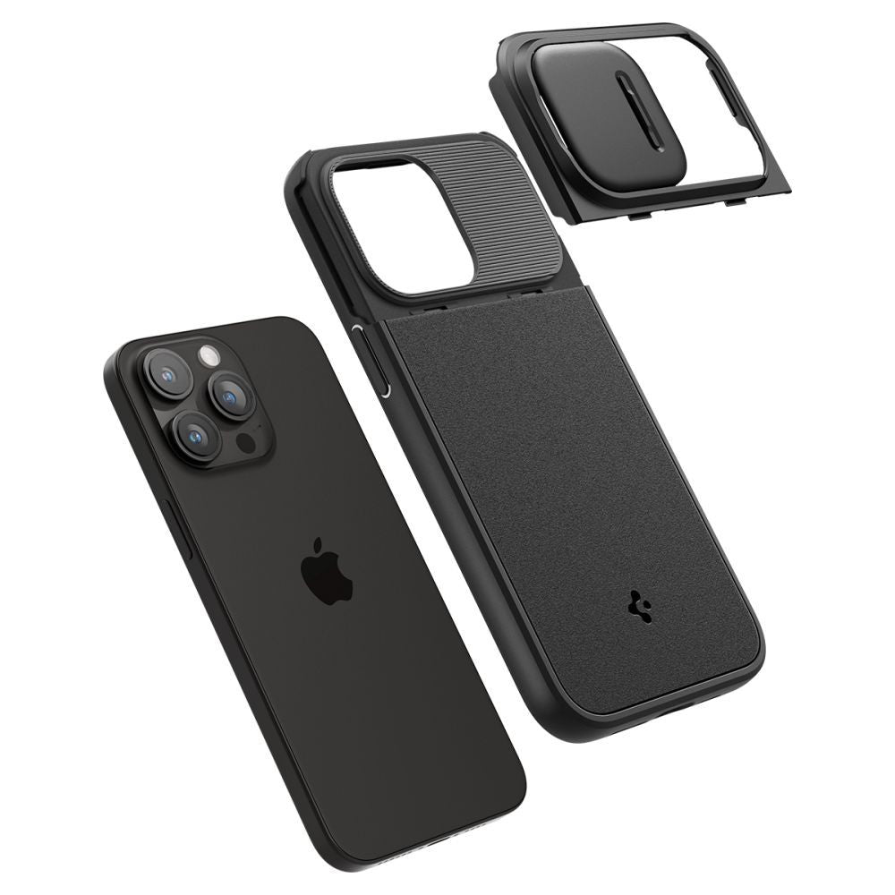COQUE SPIGEN OPTIK ARMOR MAG MAGSAFE IPHONE 15 PRO NOIR