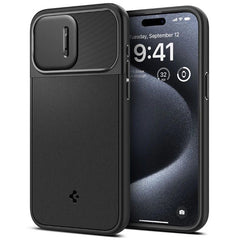 COQUE SPIGEN OPTIK ARMOR MAG MAGSAFE IPHONE 15 PRO NOIR