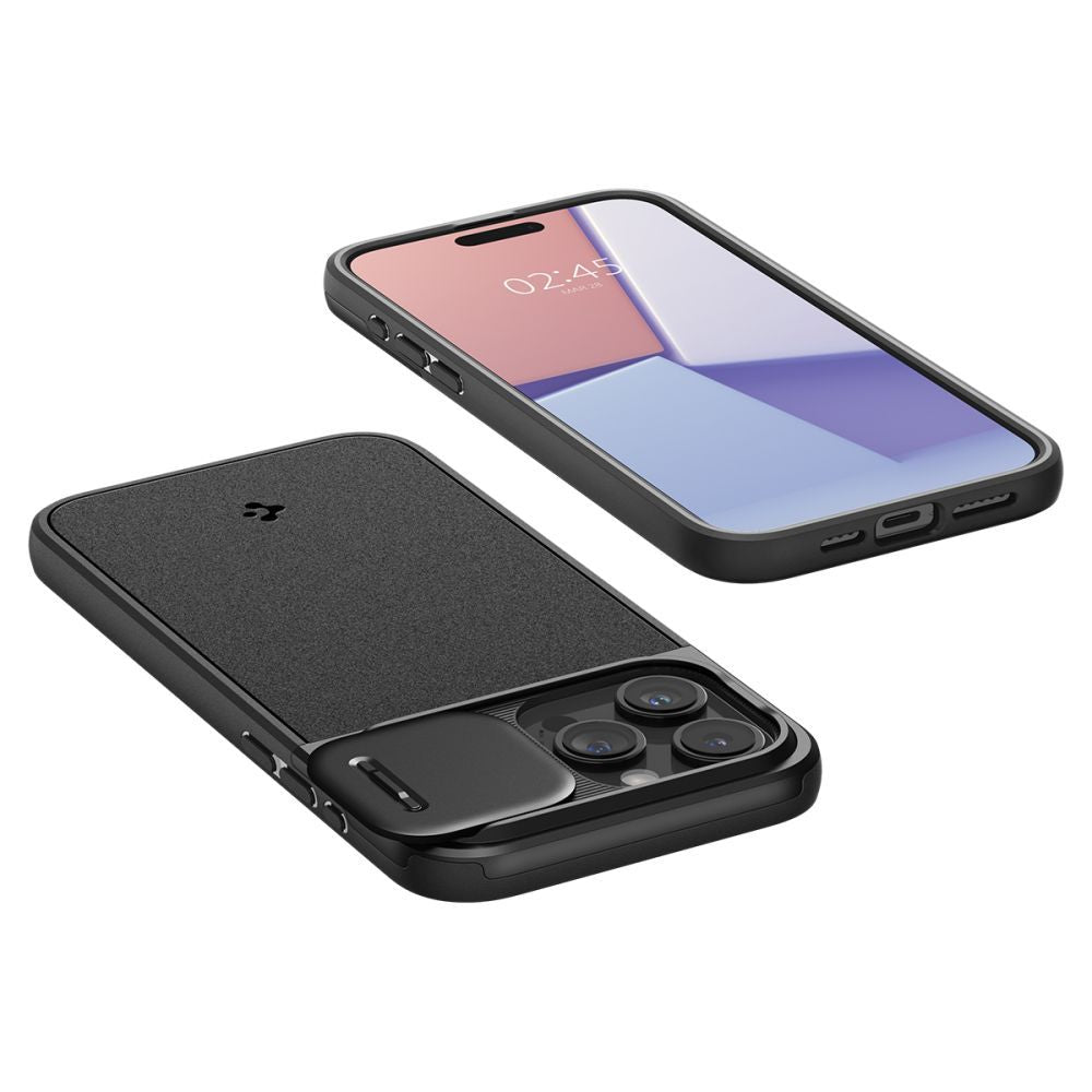 COQUE SPIGEN OPTIK ARMOR MAG MAGSAFE IPHONE 15 PRO NOIR