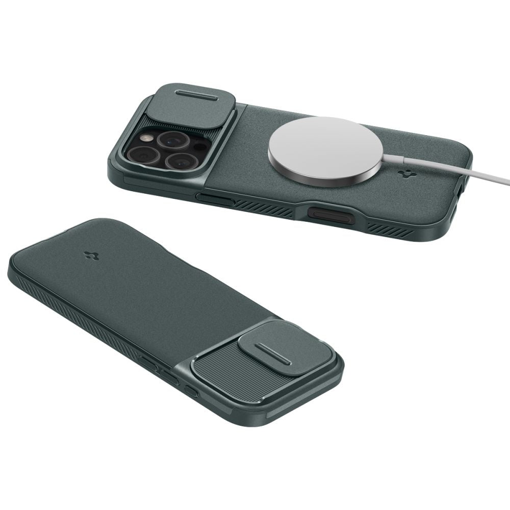 COQUE SPIGEN OPTIK ARMOR MAG MAGSAFE IPHONE 16 PRO MAX ABYSS GREEN