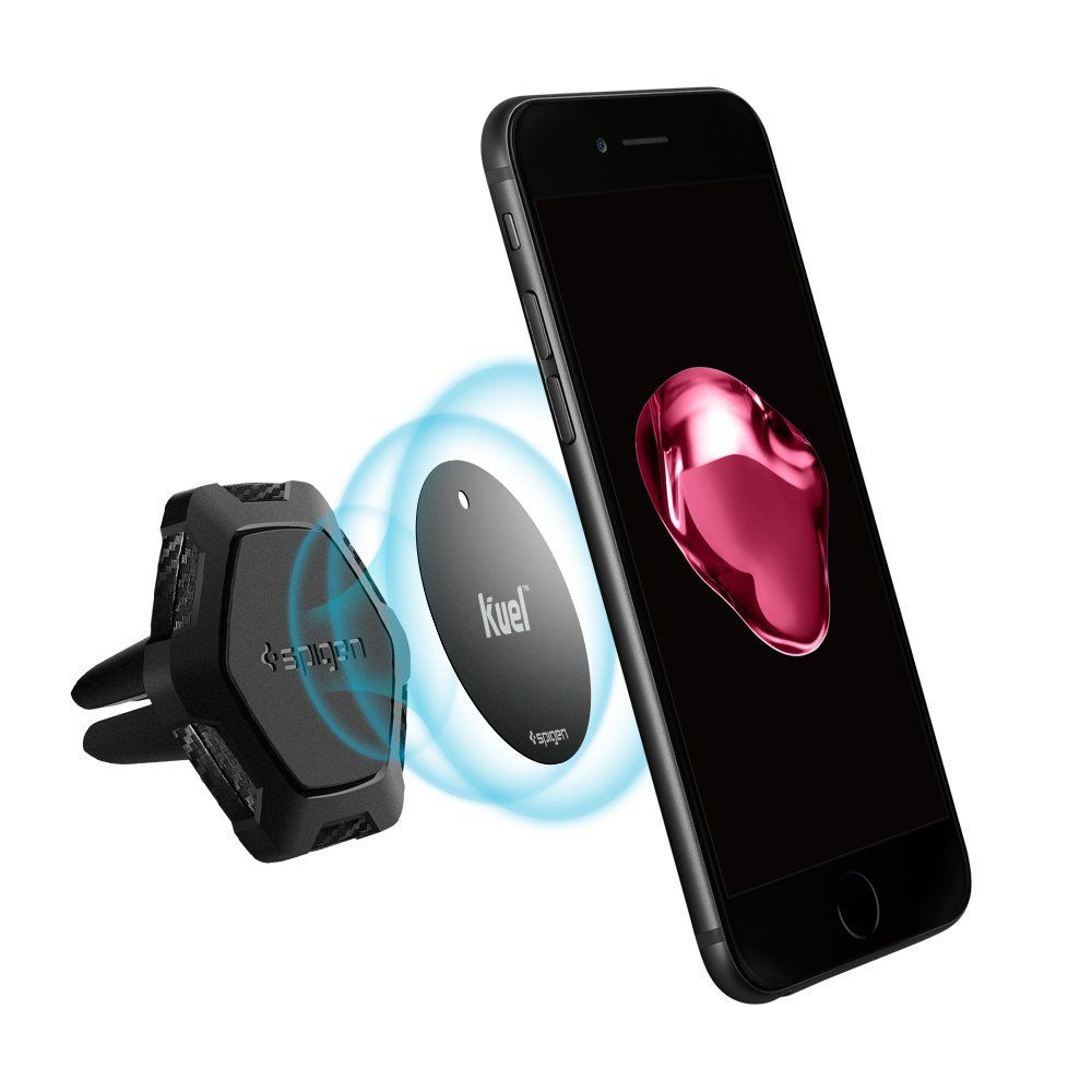 Support de téléphone mobile pour voiture Spigen QS11 Air Vent support magnétique.