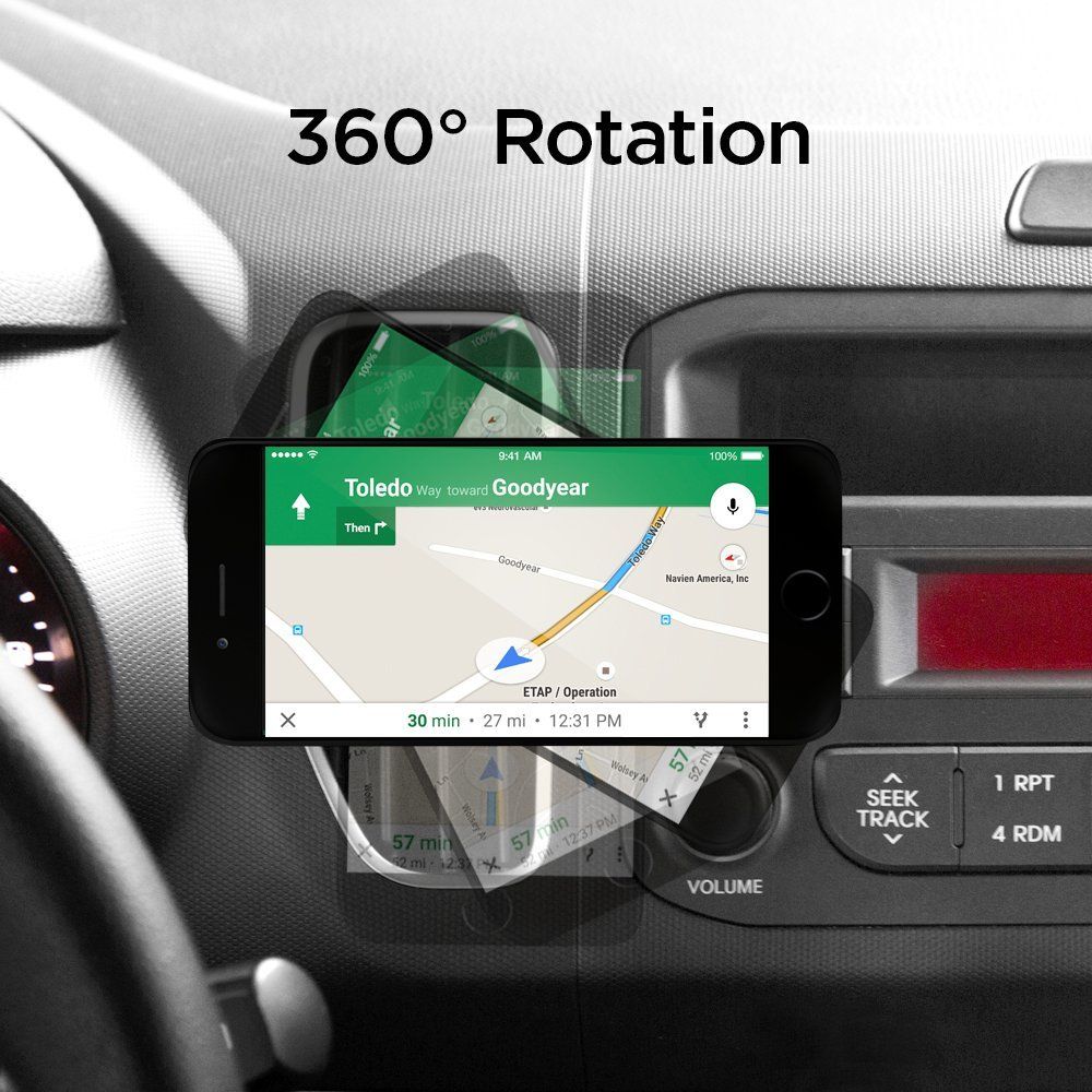 Support de téléphone mobile pour voiture Spigen QS11 Air Vent support magnétique.