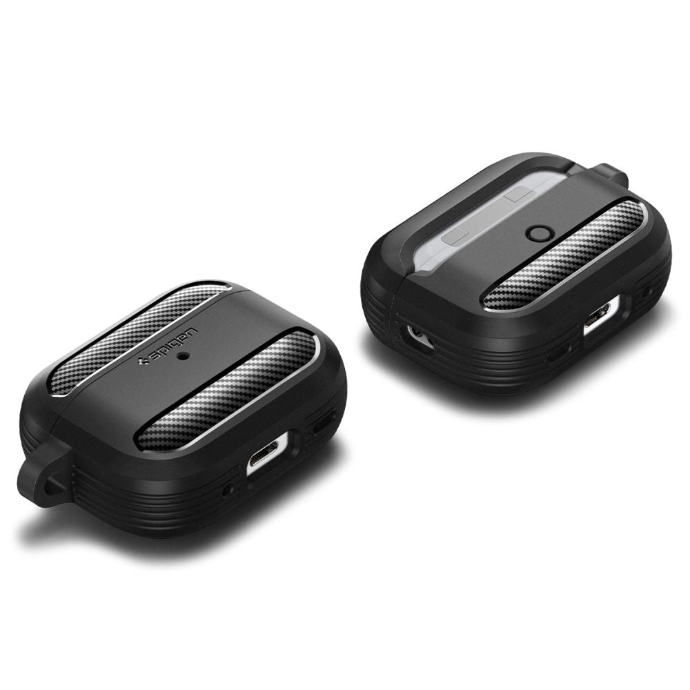 COQUE SPIGEN RUGGED ARMOR APPLE AIRPODS PRO 1 / 2 NOIR MATTE
