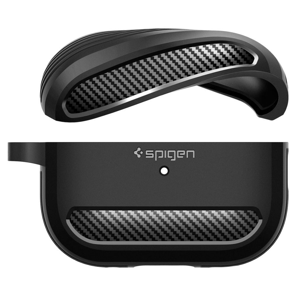 COQUE SPIGEN RUGGED ARMOR APPLE AIRPODS PRO 1 / 2 NOIR MATTE