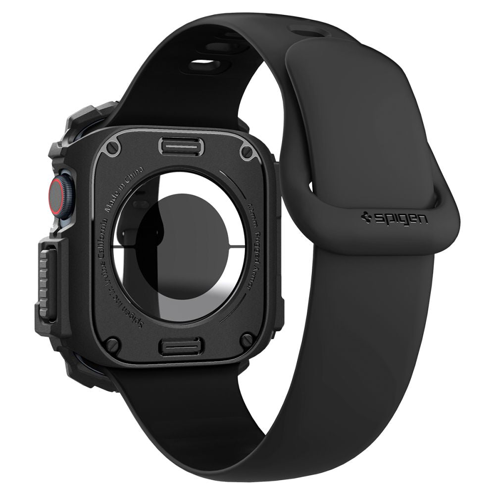 COQUE SPIGEN RUGGED ARMOR APPLE WATCH 10 (42 MM) NOIR MATTE